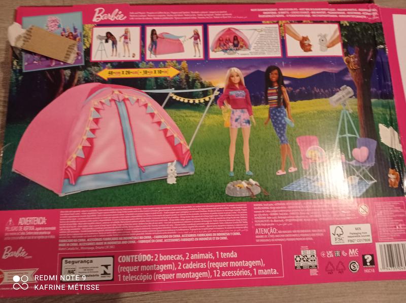 Barbie doll 2024 camping set