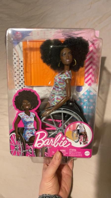 Barbie Fashionistas Doll 194 with Wheelchair Ramp Curly Brown Hair Romper Accessories Toys R Us Canada