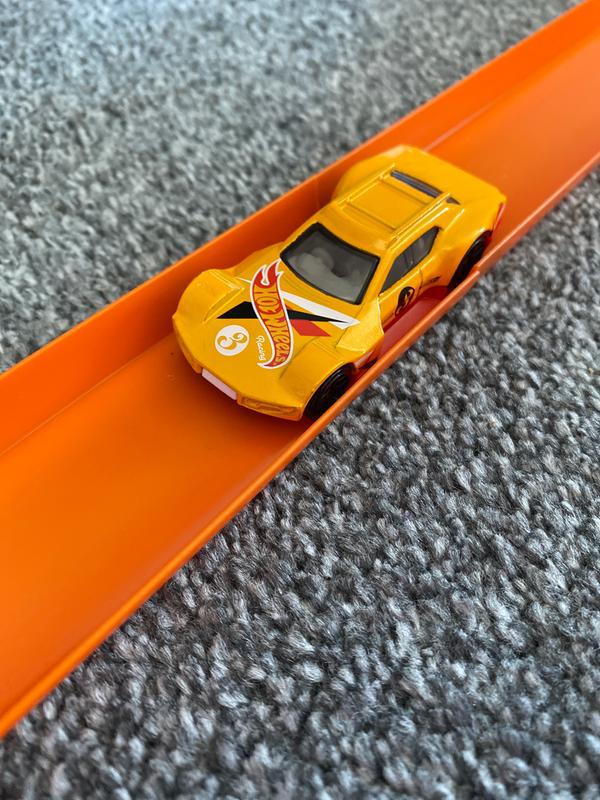 Hot wheels car on track