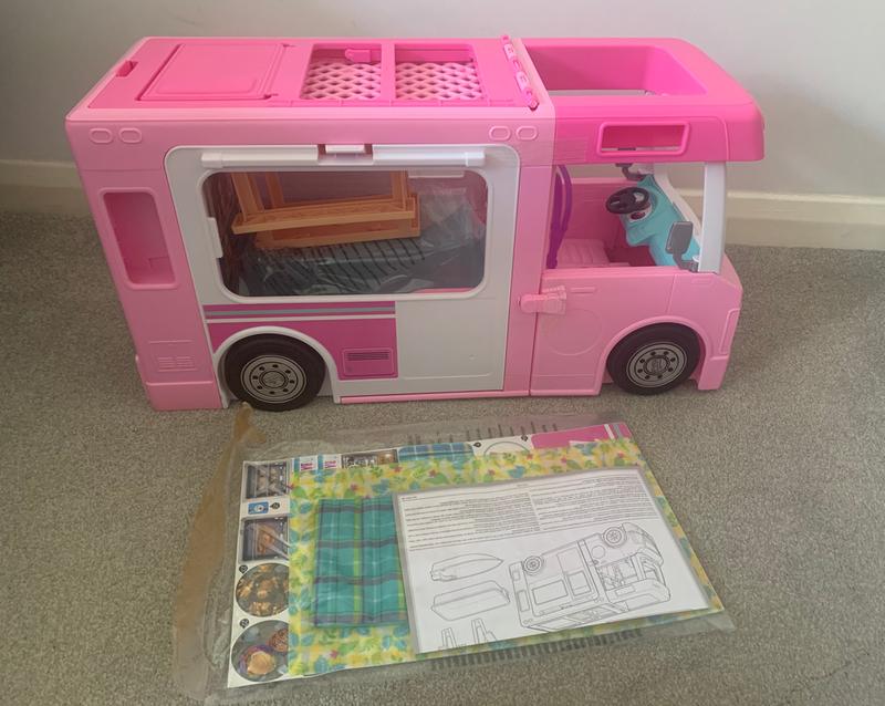 Barbie camper best sale toys r us