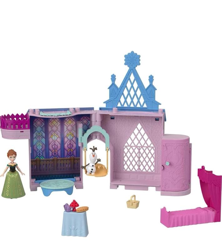 Disney Frozen Storytime Stackers Playset, Anna's Arendelle Castle Dollhouse  with Small Doll