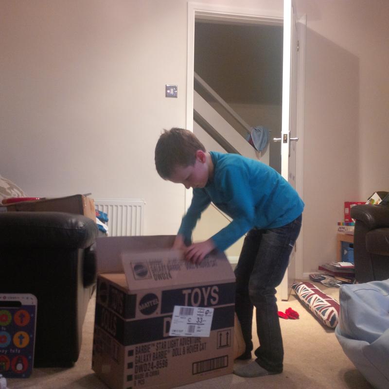 V excited by the box