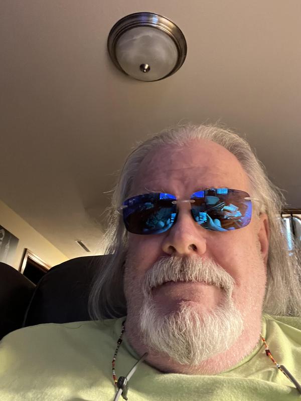 Photo after opening the box of new sunglasses.