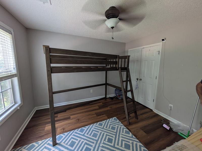 Max & Lily Twin Loft Bed, Solid Wood Loft Bed with Desk and Storage ...