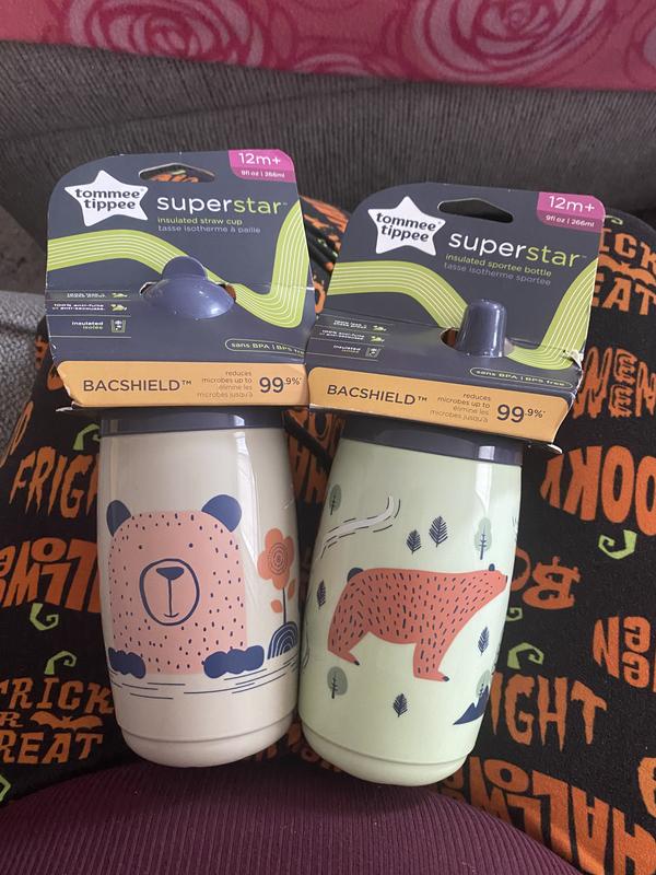 Tommee Tippee Superstar Insulated Straw Cup - Light Green - 9oz 9 oz