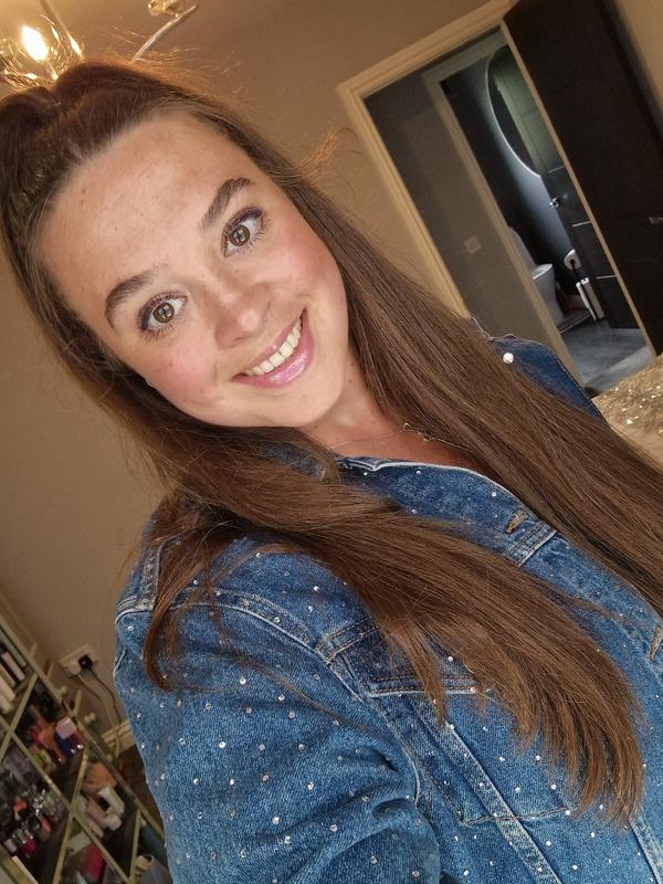 Wearing the  liquid glow blush
