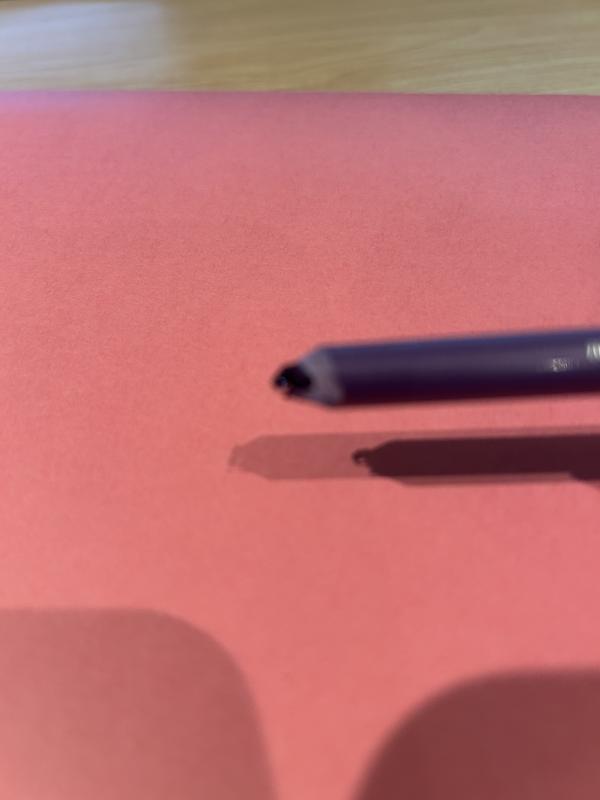 After trying to sharpen the eye pencil