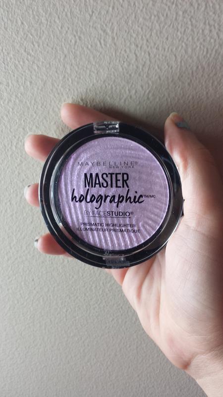 Maybelline Purple (100) Master Holographic Prismatic Highlighter Review &  Swatches