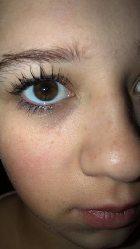 Mascara is clumped