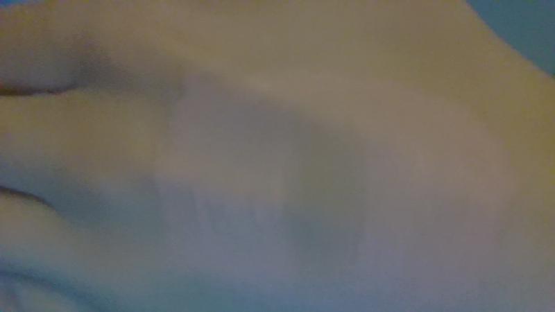 The lighting isn't great, but you can see in the middle where I touched it with my finger and all of it came off