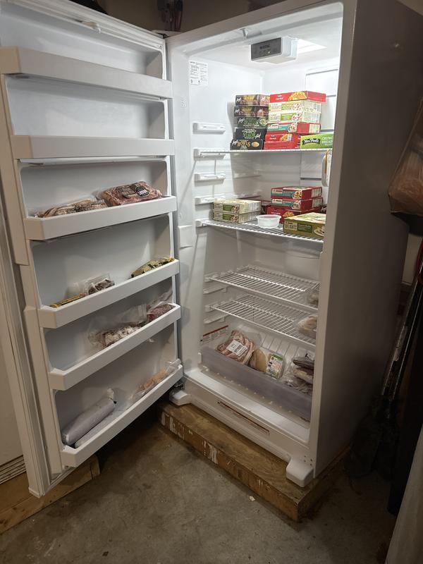 18 cu. ft. Frost Free Upright Freezer with LED Lighting White