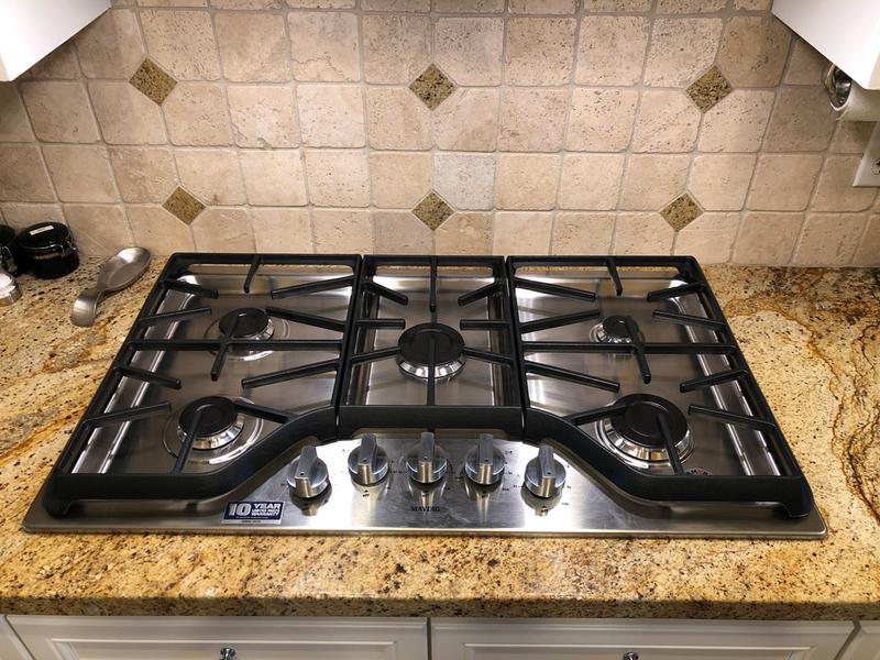 Stainless Steel 36 Inch 5 Burner Gas Cooktop With Power Burner