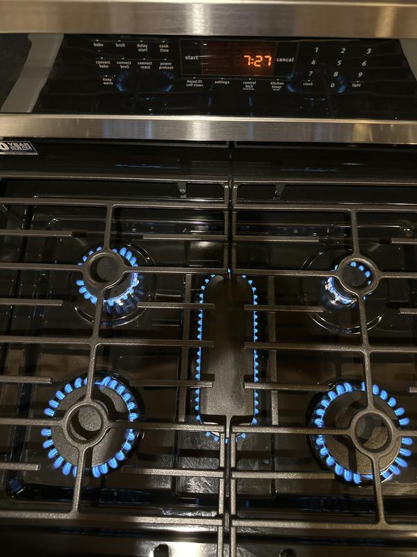 maytag advanced cooking system gas stove