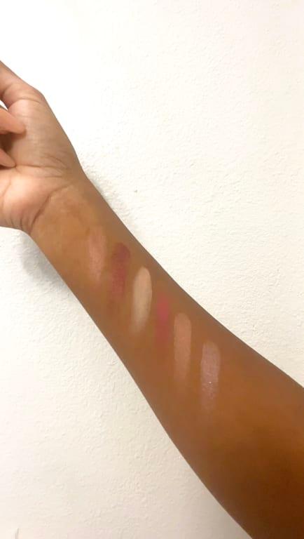 Swatches on my skin