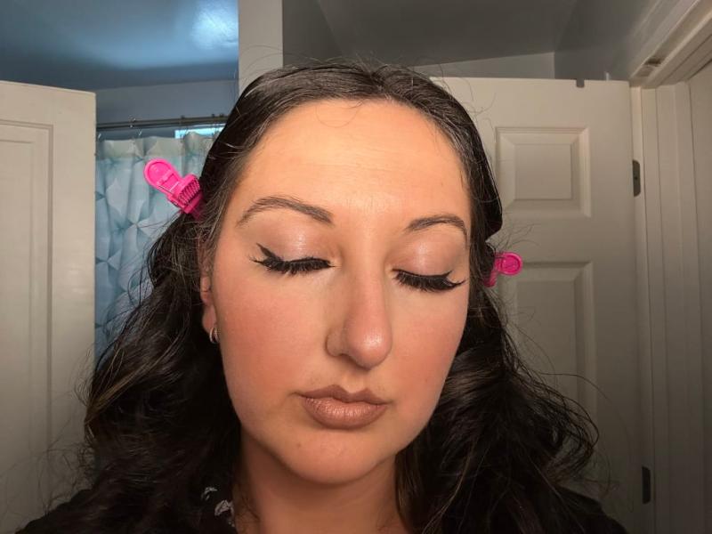 With eyes closed to see what they look like like
