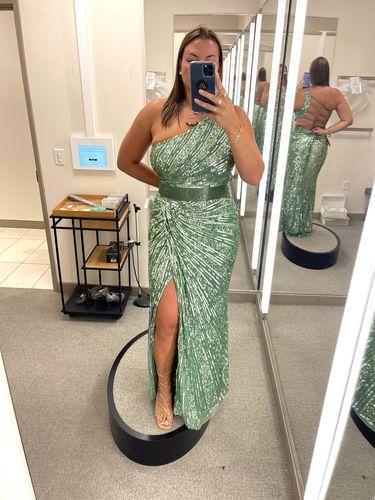 パーティードレス MAC DUGGAL Sequin One Shoulder Sheath Gown 0400020299105?wid=900