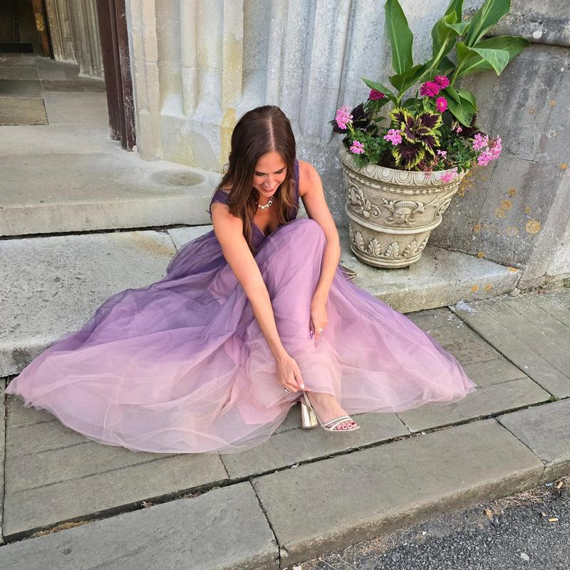 Mac Duggal Ombre V Neck Gown | Bloomingdale's