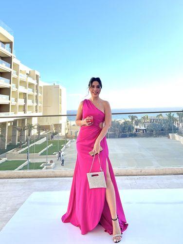 【Mac Duggal】サイドカットアウト ワンショルダー ガウン Green Cut Out One Shoulder Satin Gown - Mac Duggal