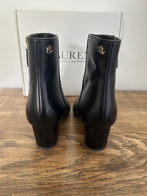 Lauren Ralph Lauren Women's Demi Burnished Leather Booties - Macy's