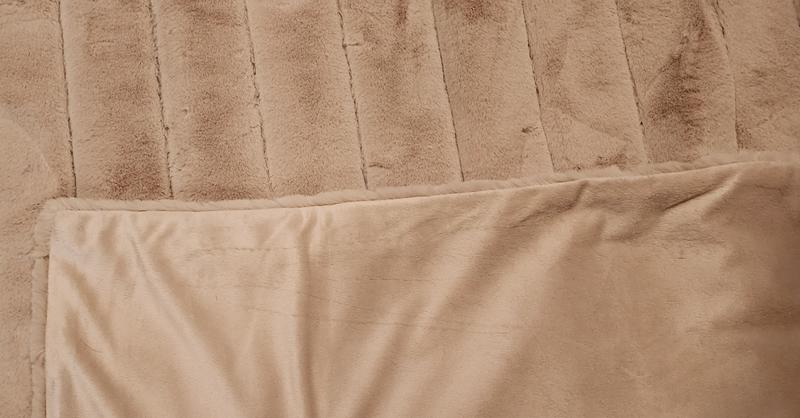 Front and Back of Faux Fur Throw