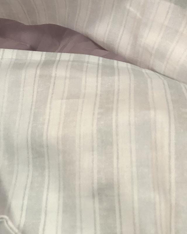 Showing generous sized envelope closure on sham