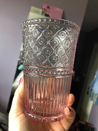 Beautiful pink glass