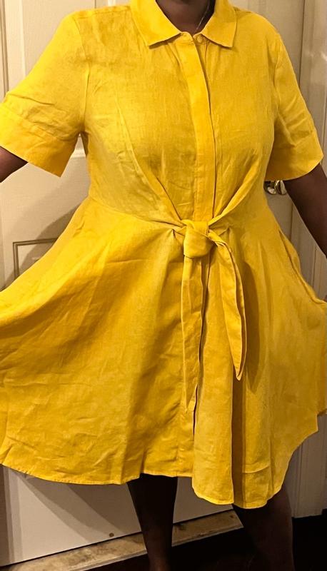 Charter Club Women's 100% Linen Tie-Front Fit & Flare Dress, Created for  Macy's - Macy's