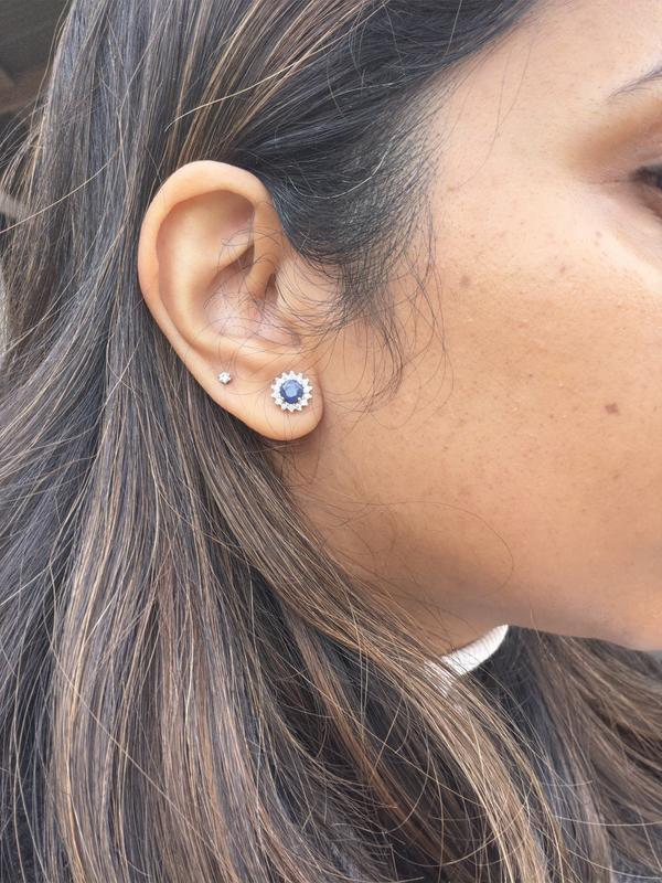 Blue Sapphire Earrings
