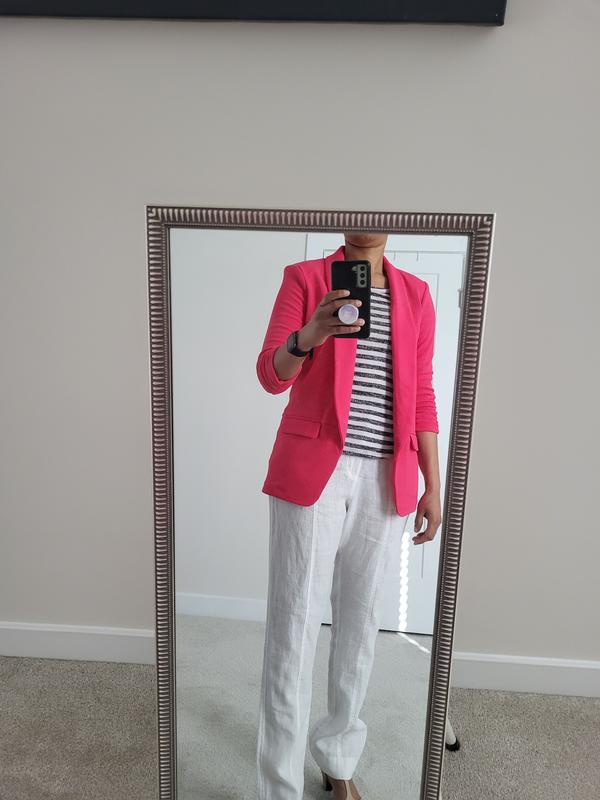 Melon colored jacket. I also have the olive green.