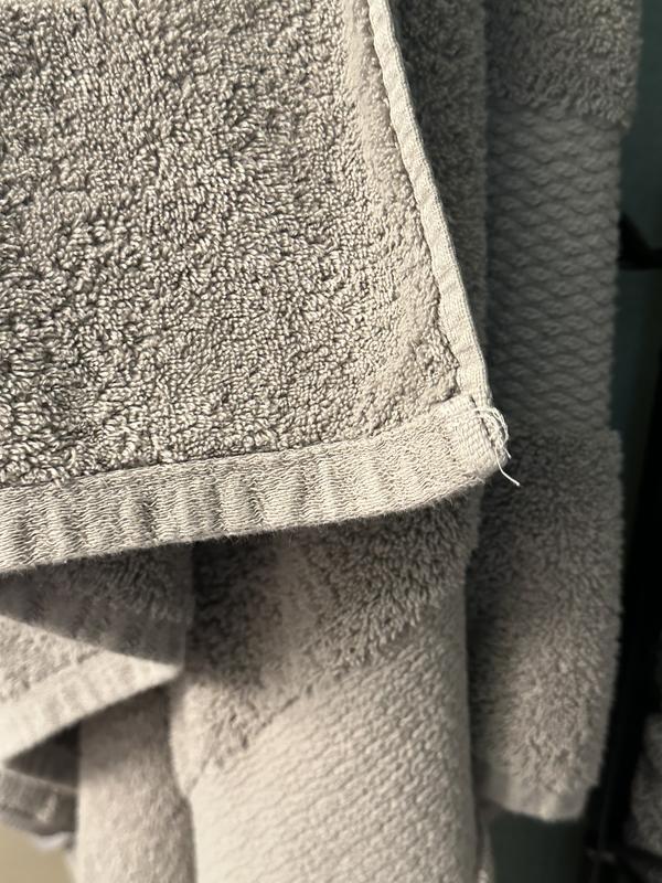 All different angles of the threads pulling. There were more on these 2 towels. But, you get the idea.