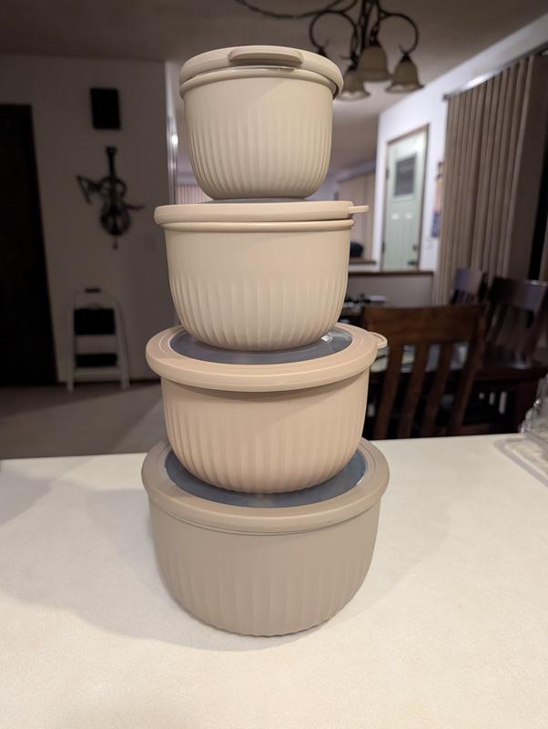 8-Pc. Round Nesting Bowl Set with Lids