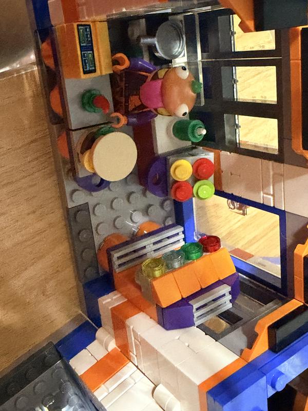 I added hinges for easy access and extra pieces to the interior. This is 2 sets placed together to make a complete building