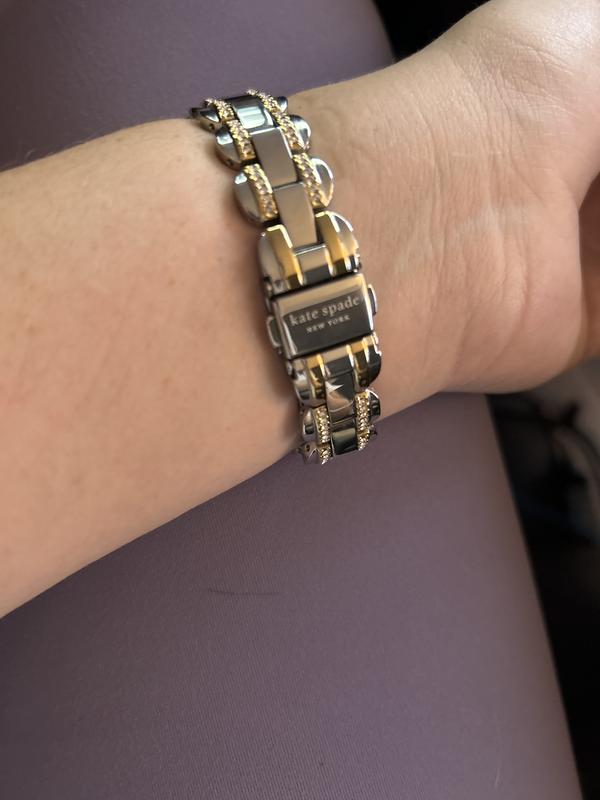 kate spade new york Pave Glitz Two-Hand Two-Tone Stainless