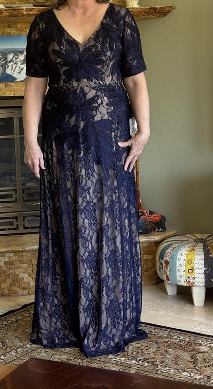 adrianna papell women's v-neck lace embroidered dress Adrianna Papell Women's V-Neck Lace Embroidered Dress Sz4 $189 (155)