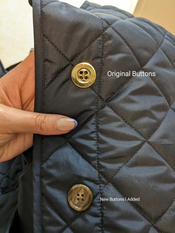 Closeup of original vs newly added buttons.