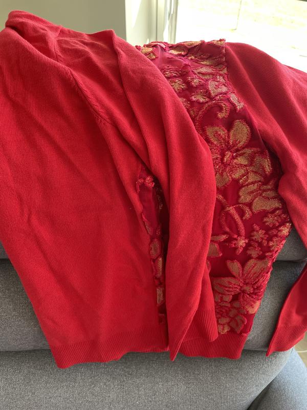 Back and sleeves are plain