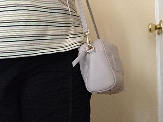 Side view, filled, while wearing