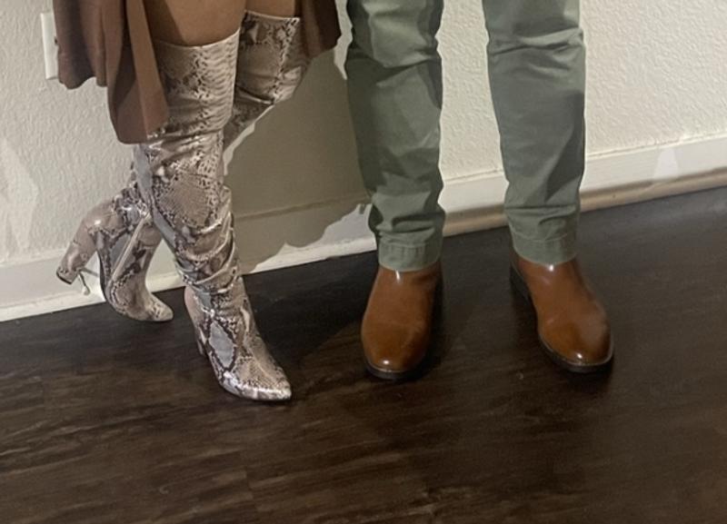 Our shoe game was nice on Christmas! His boots were amazing!