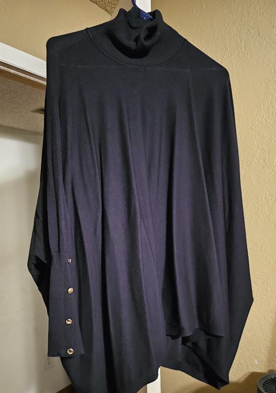 Alfani Women s Turtleneck Poncho Sweater Created for Macy s Macy s
