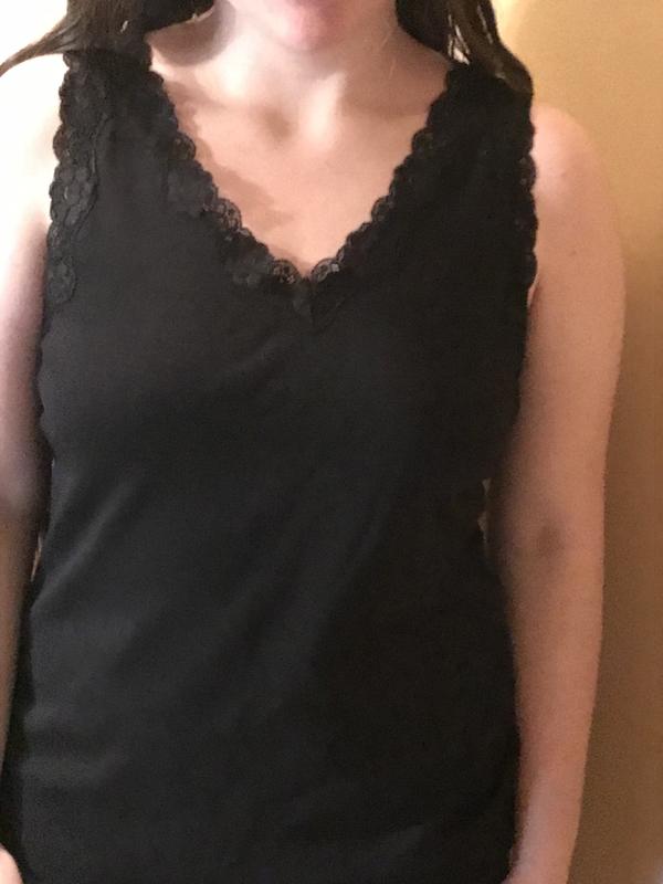 Style & Co Women's Lace-Trim Cotton Tank Top, Exclusively at