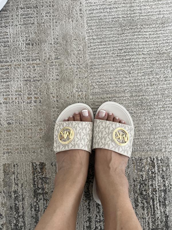 【Michael Kors】★サンダル★ Women’s MK Charm Pool Sandals Michael Kors MK Charm Slide Flat Sandals - Macy's