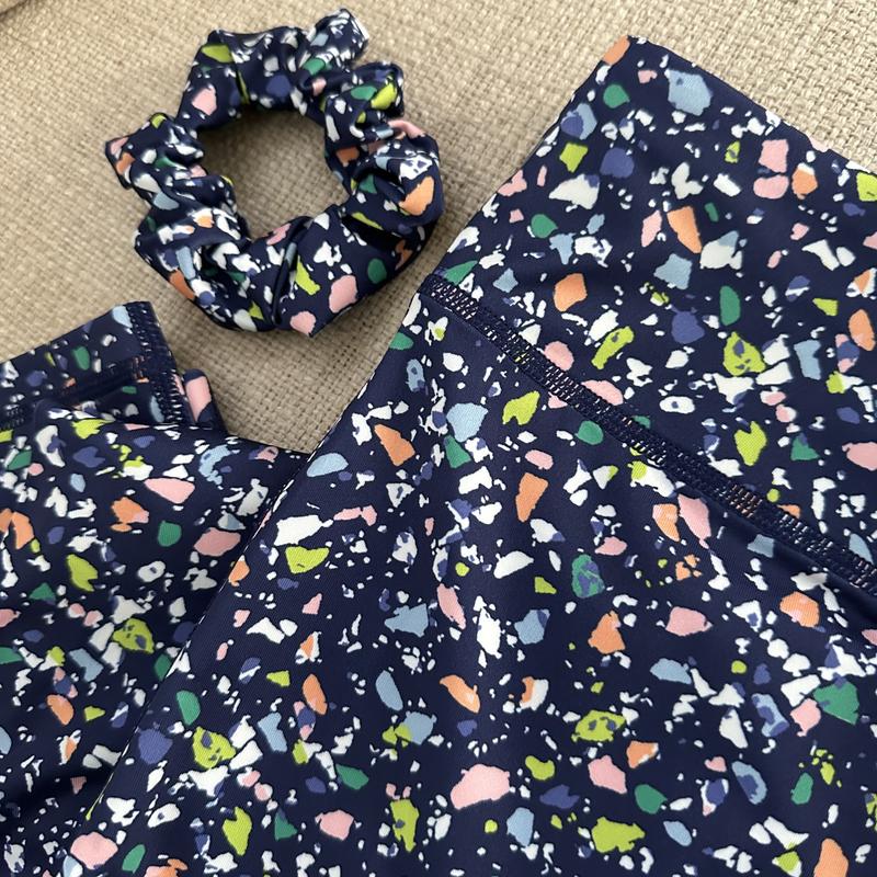 Id Ideology Big Girls Geo Print Capri Leggings Green Size X Large main image 1