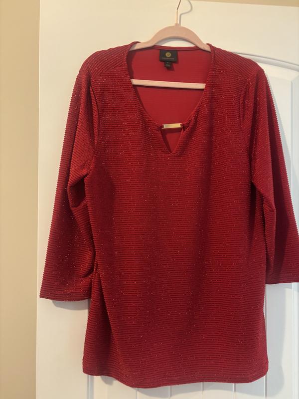 The front of the sweater.