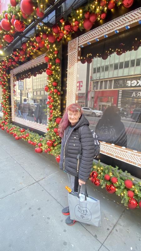Macy's Christmas decorations wearing Tommy Hilfiger