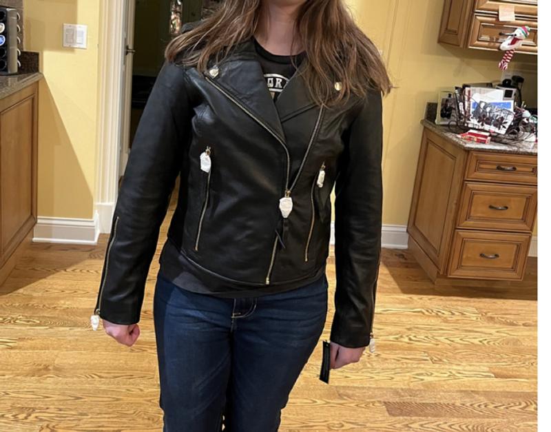 Sam Edelman black genuine store leather Moto jacket