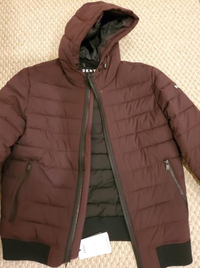 Dkny men's quilted hooded bomber jacket cheap