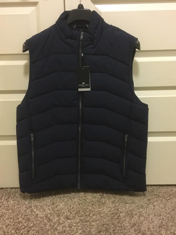Quilted navy vest