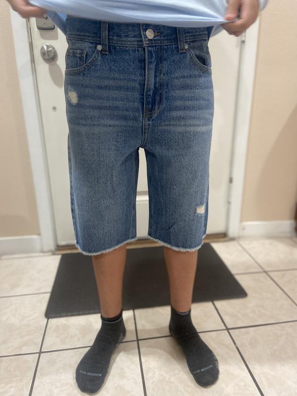 Epic Threads Big Girls Ripped Cotton Denim Shorts Charcol Size 9 main image 0