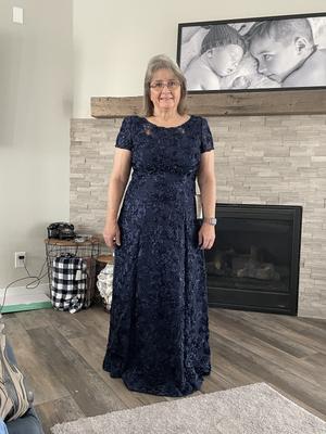 Alex evenings rosette dress sales