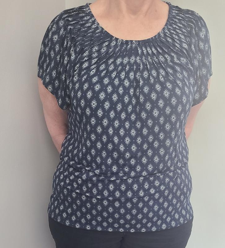売れ筋商品|||ジェイエムコレクション カットソー トップス レディース Women's Pleat Neck Short-Sleeve Top, Exclusively at Macy's Natural Style & Co Women's Petite Pleated-Neck Short-Sleeve Top